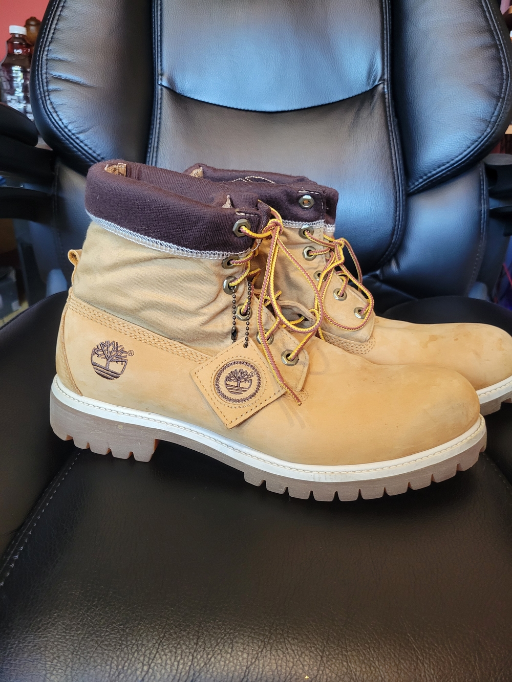 Timberland Men’s Wheat Nubuck Work Boots - Wheat Size 9.5